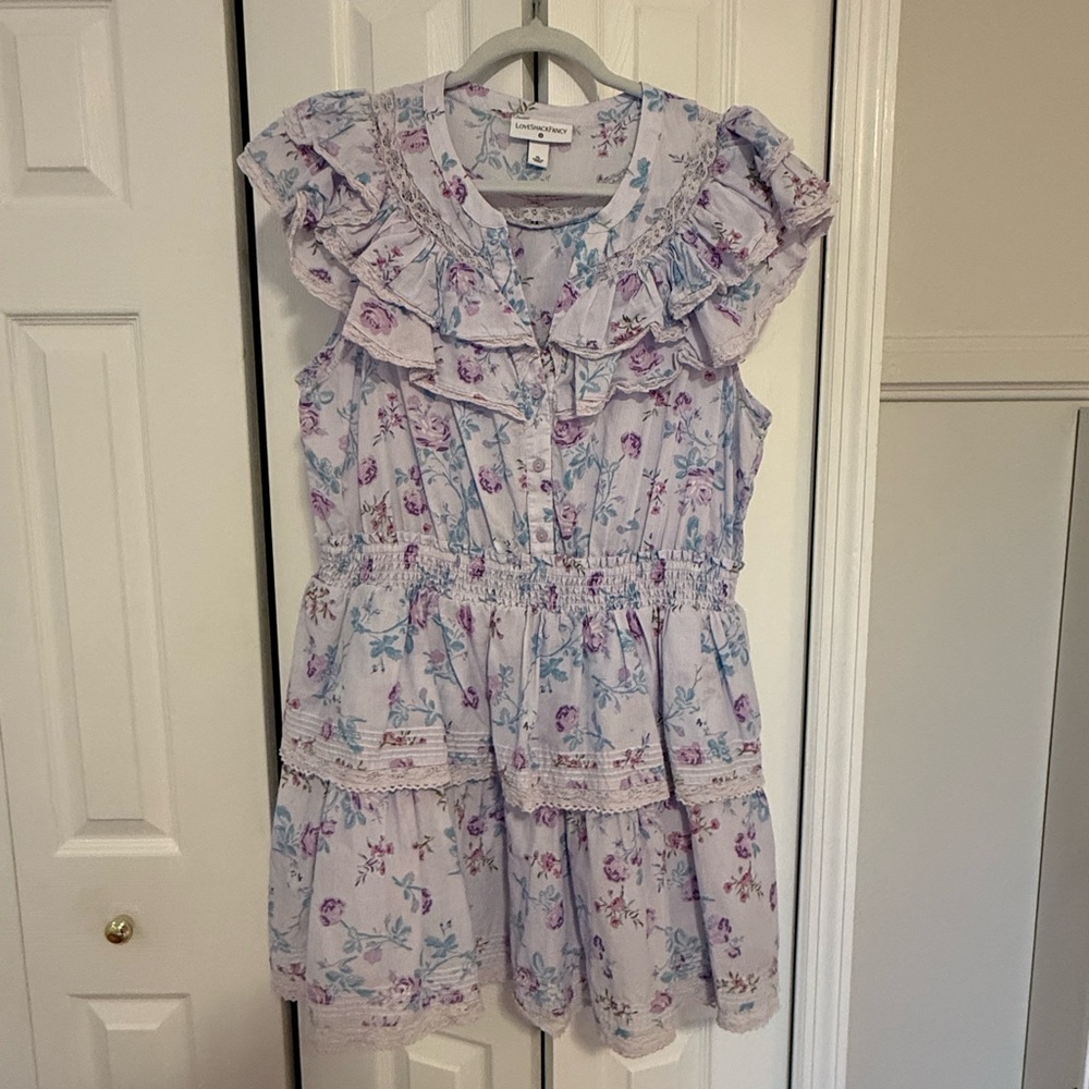 LoveShack Fancy for Target Floral Ruffle Kids Dress Top
